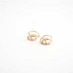 Earcuffs dorados con zirconias y cristales