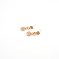 Aretes dorados con cristales