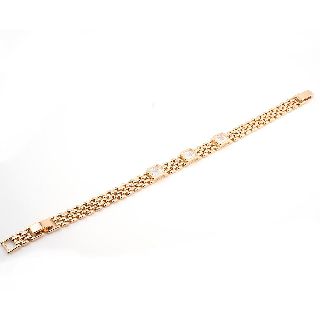 Esclava rose gold (oro rosa) con cristales