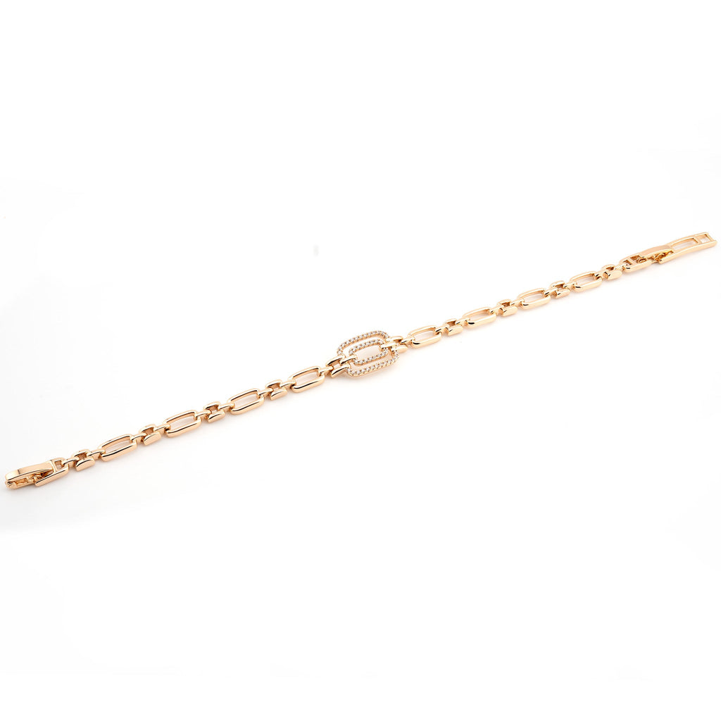 Esclava rose gold (oro rosa) con cristales