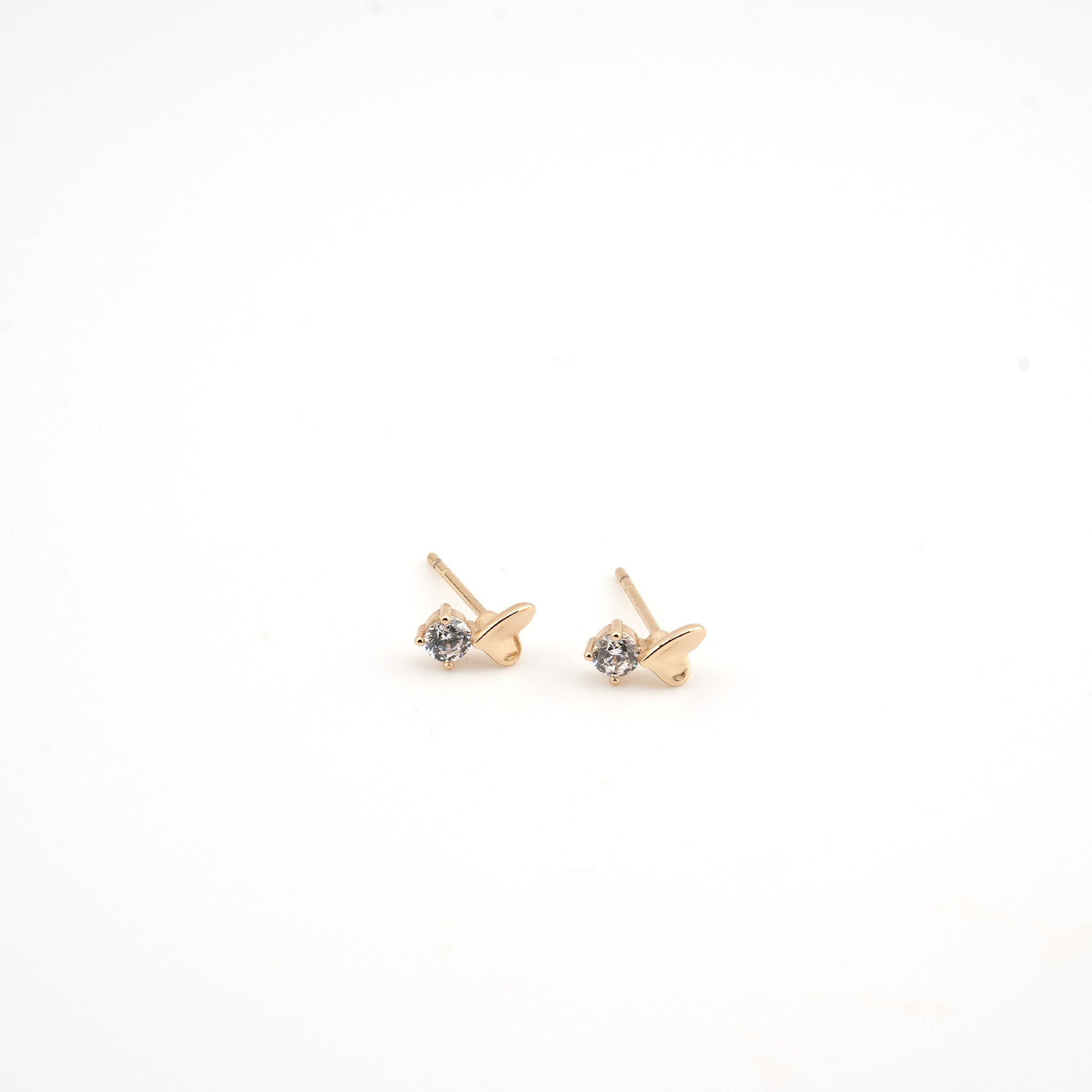 Arete rose gold (oro rosa) con cristal
