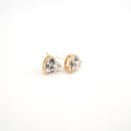 Arete en forma de corazón con cristal