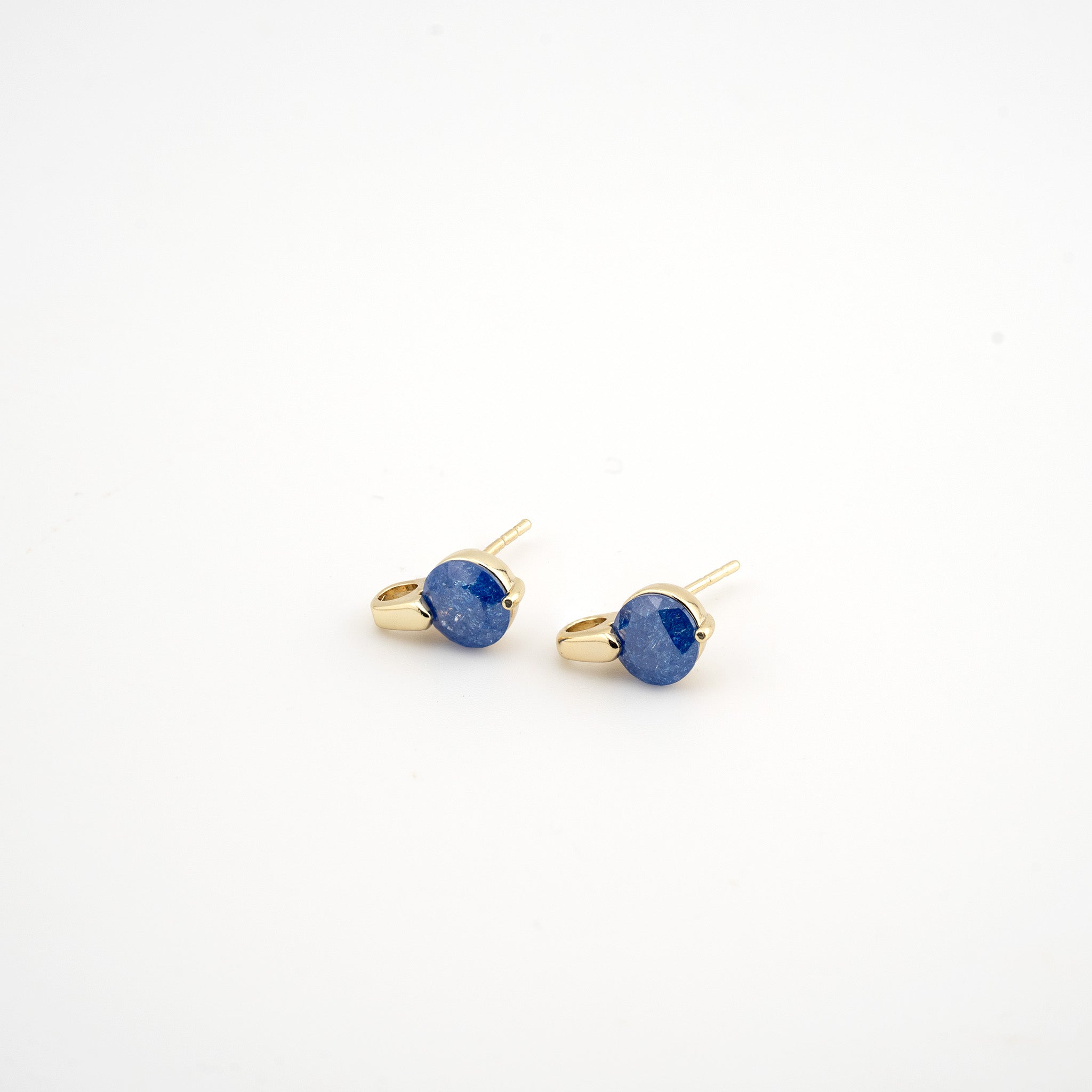 Arete con cristal azul